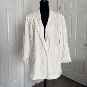 Chic White Women's Blazer